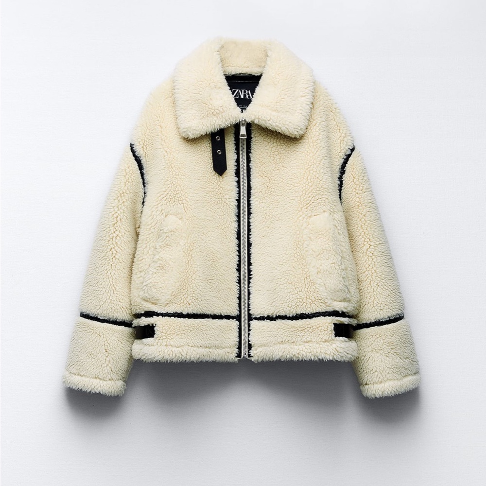 Zara Sherpa biker jacket